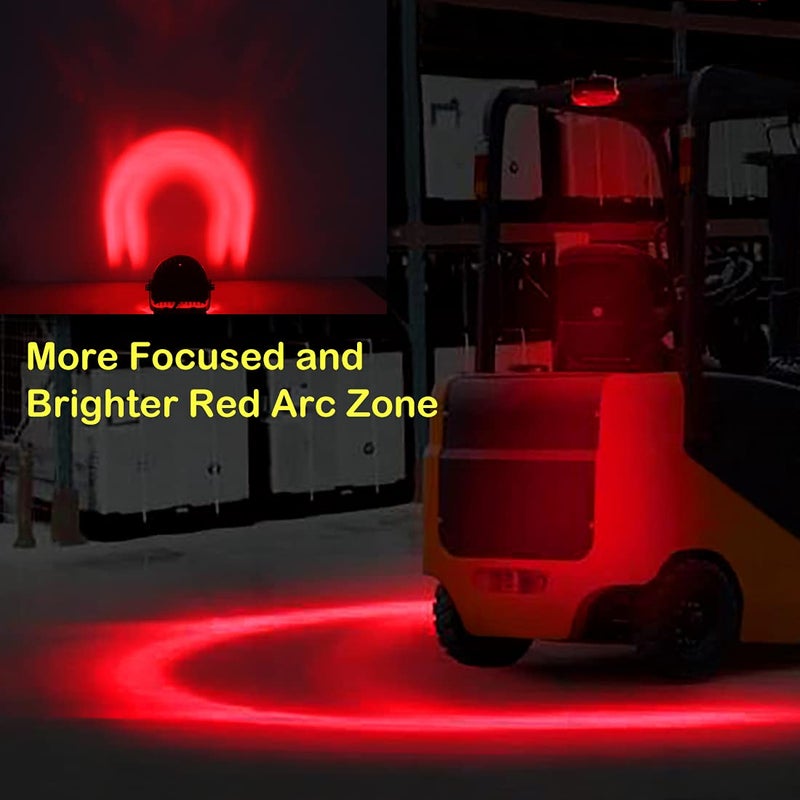 Fuguang 5.4Inch LED Forklift Arch Safety Light Red 25W DC10-80V Arc Zone Safety Lights 1PCS - Image 3